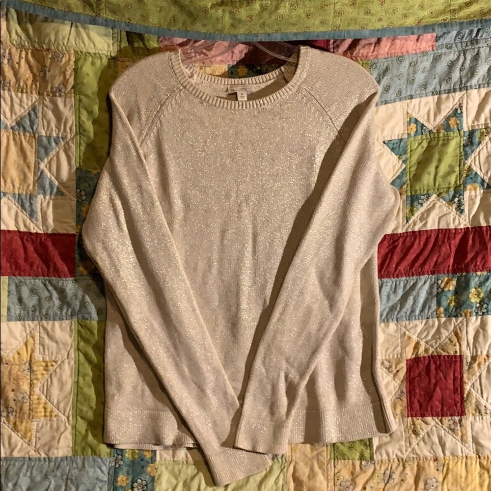 Women’s beige/silver knitted sweater